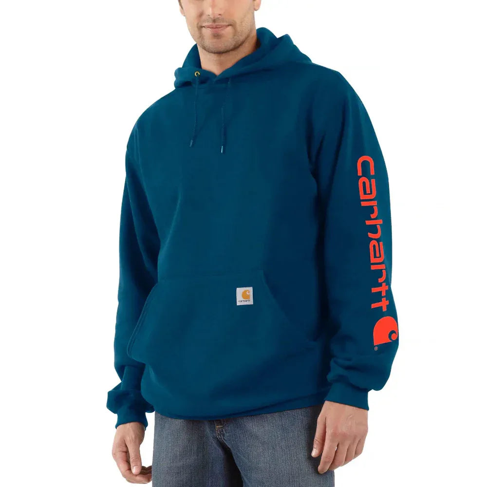 Carhartt Midweight Sleeve Logo Hooded Sweatshirt K288 - RSEA Safety Outlet